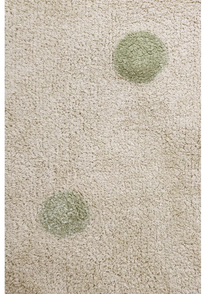 Khaki-krémszínű mosható kézi szövésű pamut gyerek szőnyeg 120x160 cm Hippy Dots Olive – Lorena Canals