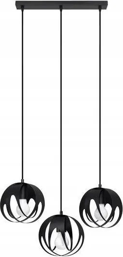 Függőlámpa fekete 3 gömb E27 Tulos Sollux