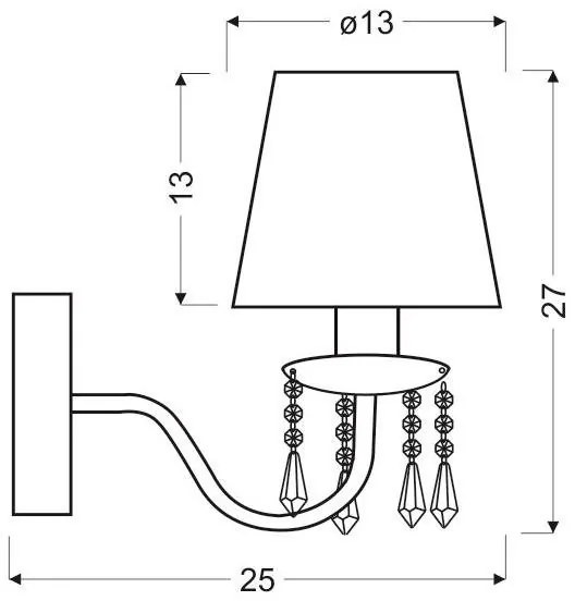 Fali lámpa RUTI 1xE14/40W/230V