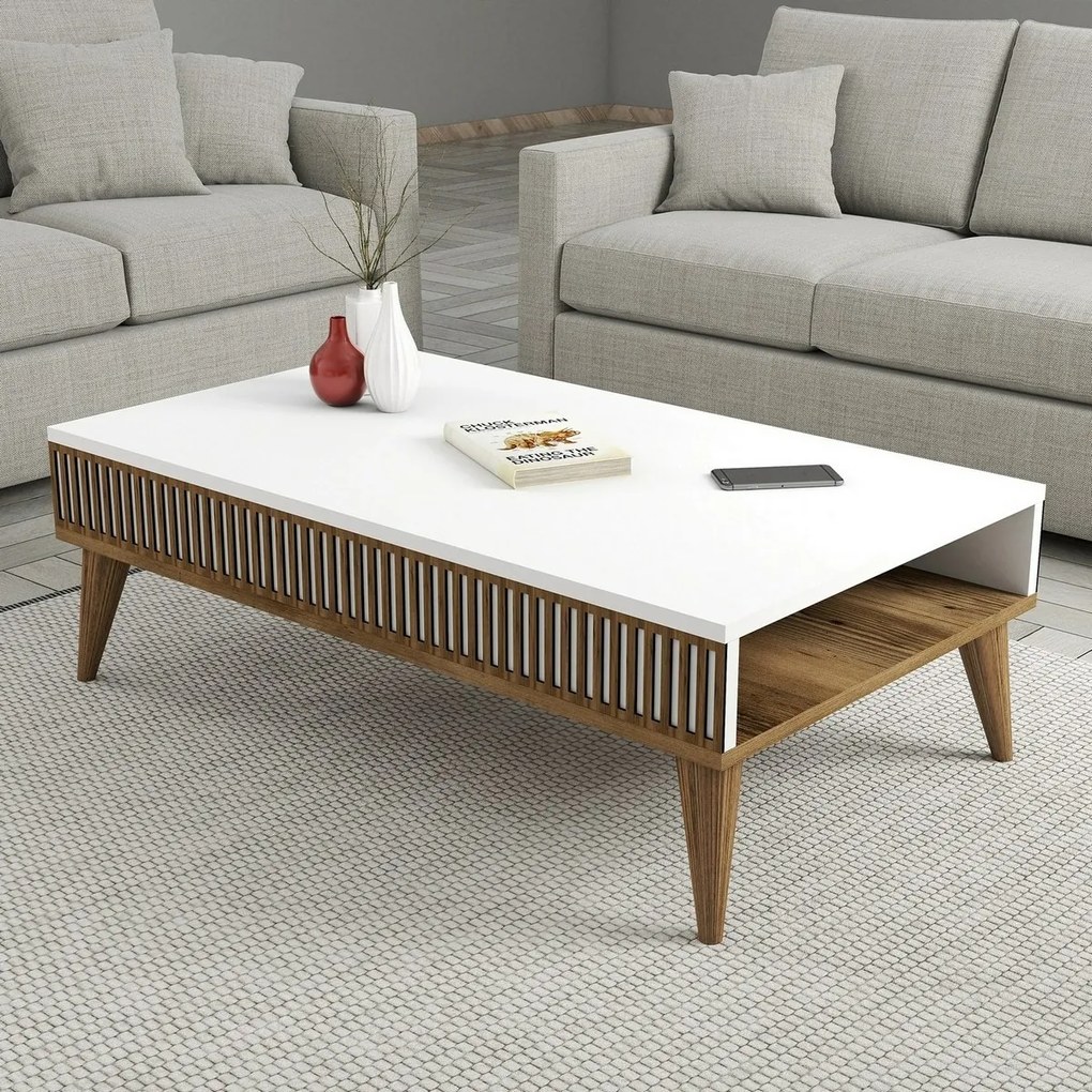 Mila White and Walnut konferenciaasztal