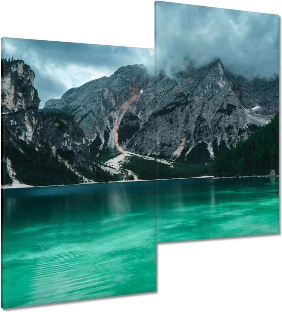 Vászonkép 60x60 Hegyi tó Tájkép