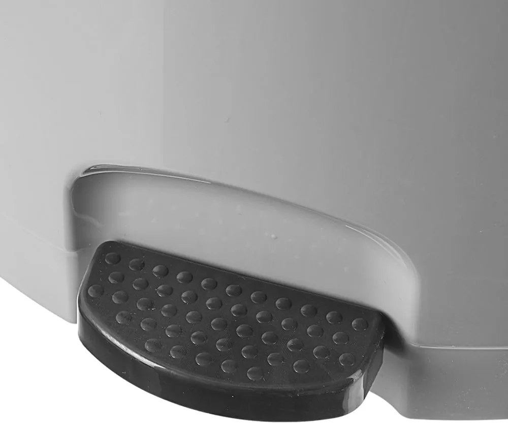 Szürke műanyag pedálos szemetes 3 l – Orion