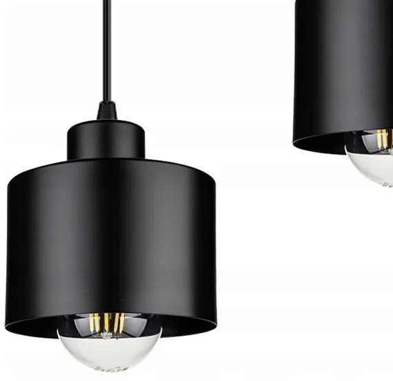 Csillár zsinóron 3xE27/35W/230V fekete