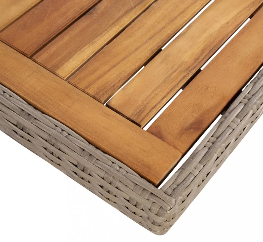 7 részes kültéri polyrattan étkezőgarnitúra párnákkal