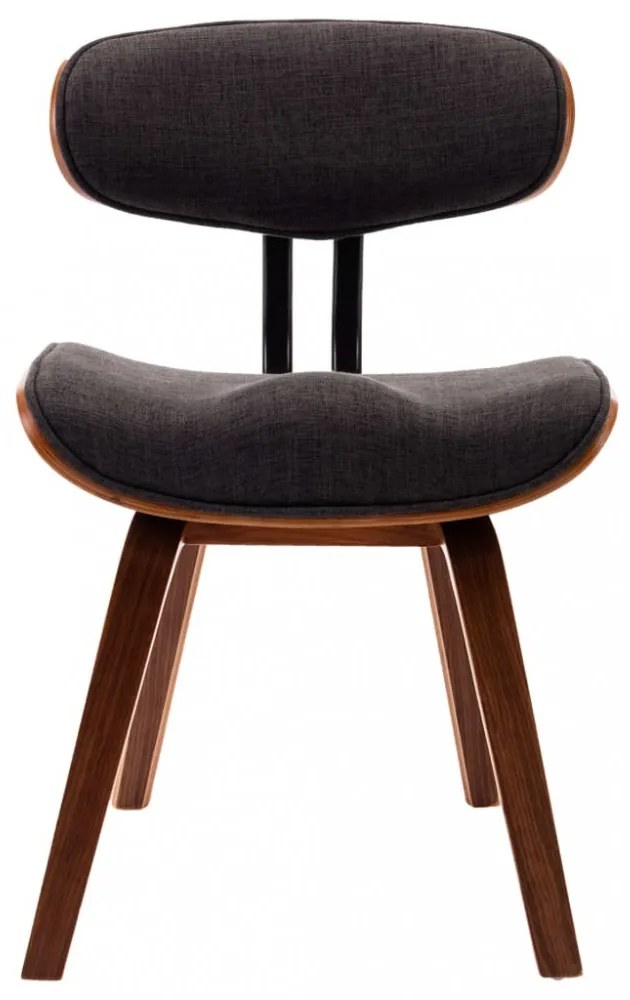 4 db szürke hajlított fa és szövet étkezőszék