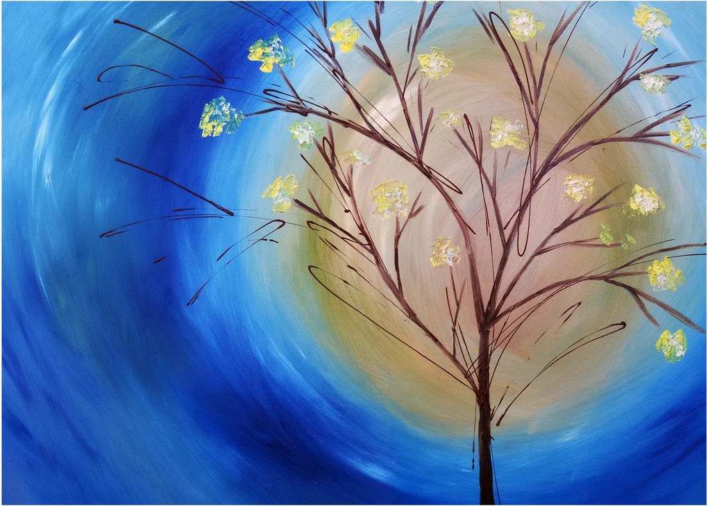 Kép - Napot eltakaró fa (üvegen) (70x50 cm)