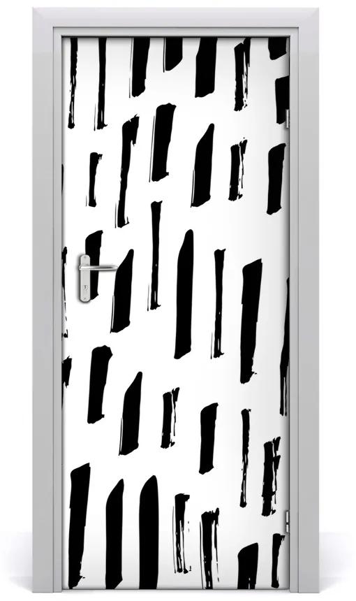 Fotótapéta ajtóra Fekete-fehér folt 95x205 cm