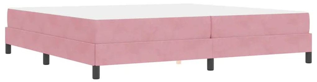 Boxspring ágy matraccal Rózsaszín 200 x 200 cm Bársony