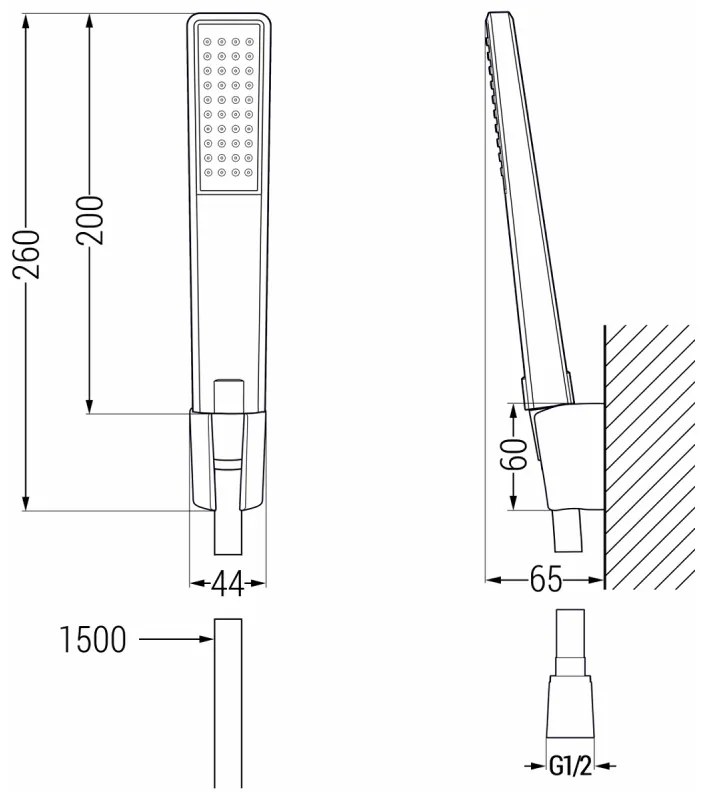 Mexen Sabre R72 kádcsaptelep zuhanygarnitúrával, króm - 7213R72-00