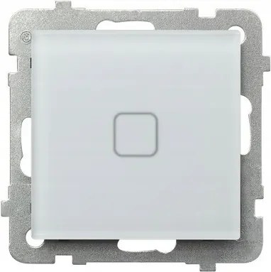 Érintőkapcsoló, kétcsoportos, háttérvilágítással, fehér üveg