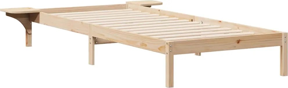 vidaXL Ágykeret éjjeliszekrényekkel Természetes 80 x 210 cm