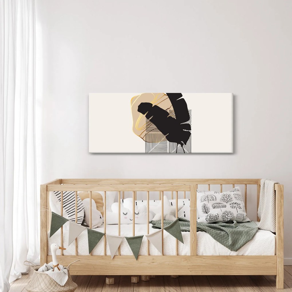 Kép - Absztrakció trópusi levelekkel N⁰4 (120x50 cm)