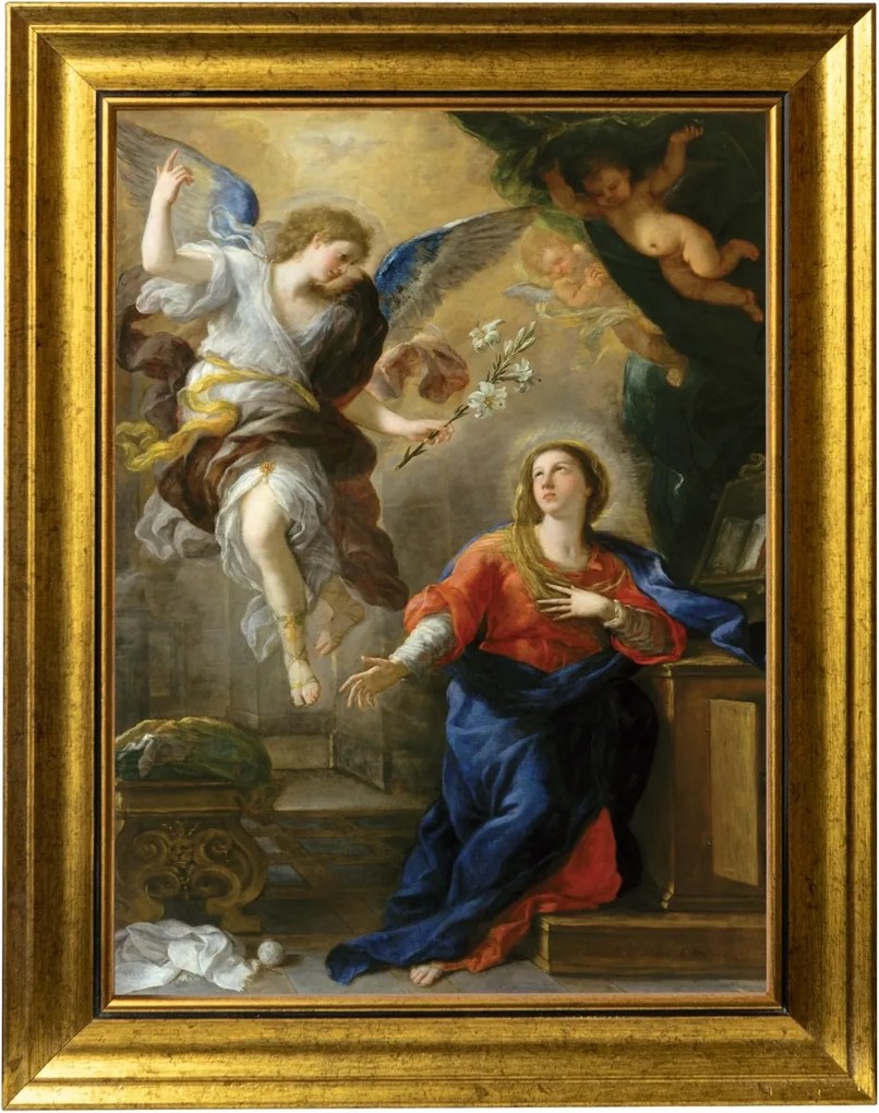 Angyali Üdvözlet N.m.p Vászonkép Arany Keretben 30X40