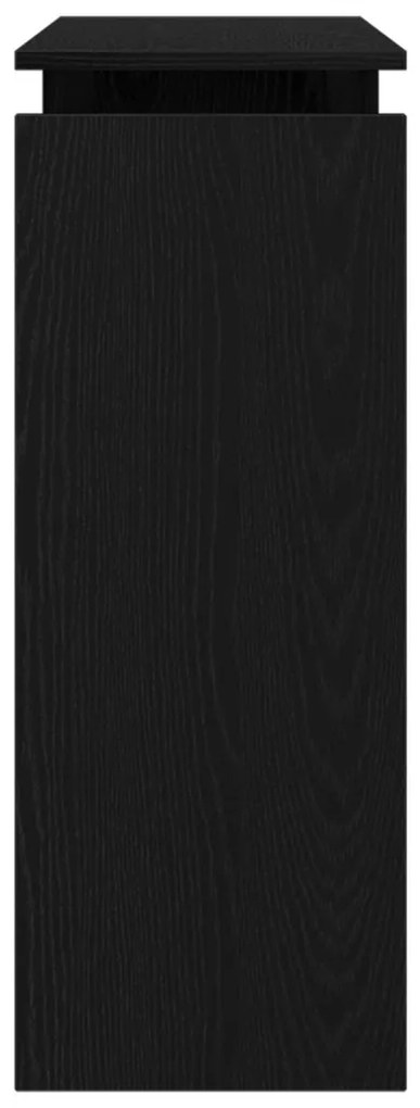 Konzolasztal Fekete Tölgy 80x30x102 cm Mérnöki Fa