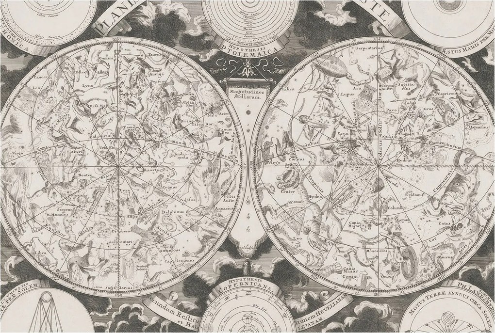 Dekoratív Fotótapéta Hálószobába Csillag térkép 104x70 Ragasztó