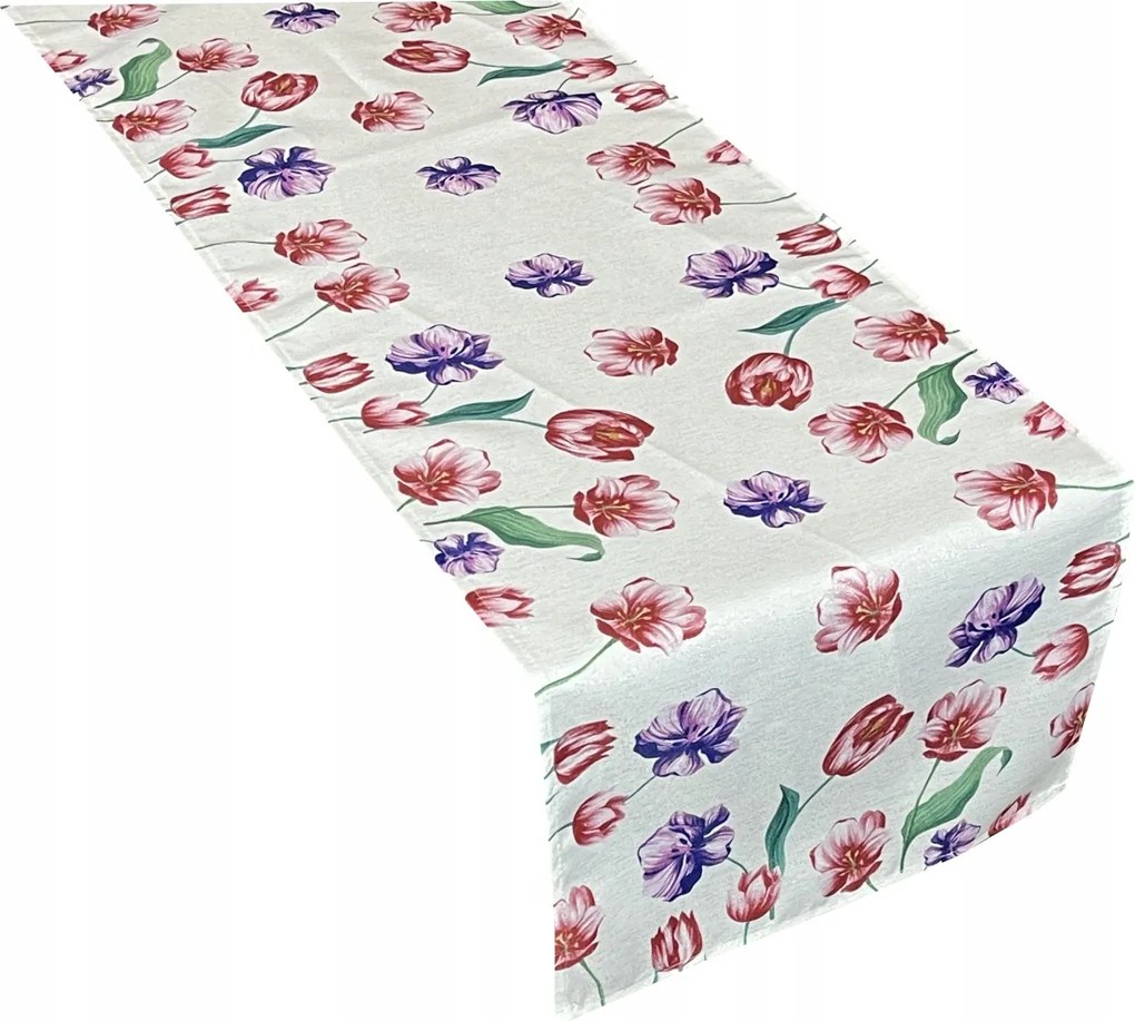 Nyomott Mintás Futófelület 40x140 Téglalap Alakú Virágok