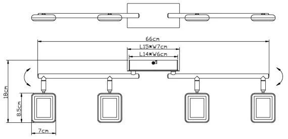 Globo 56223-3 - LED Spotlámpa TRYSTAN 4xLED/4W/230V