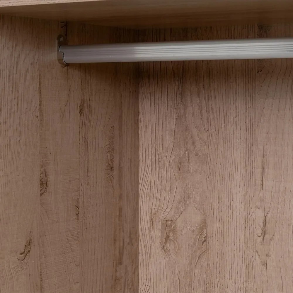 Natúr színű nyitott moduláris szekrény tölgyfa dekorral 80x180x45 cm Modular – Casa Selección