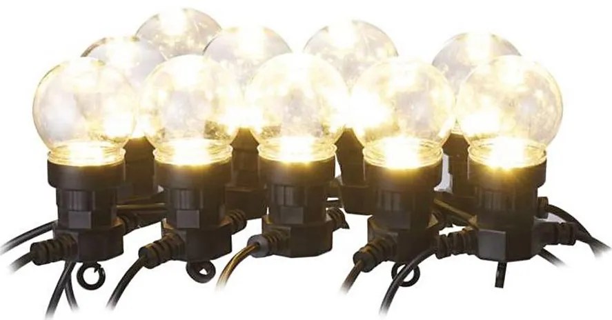 LED Kültéri dekorációs lánc 10xLED/10m IP44 átlátszó