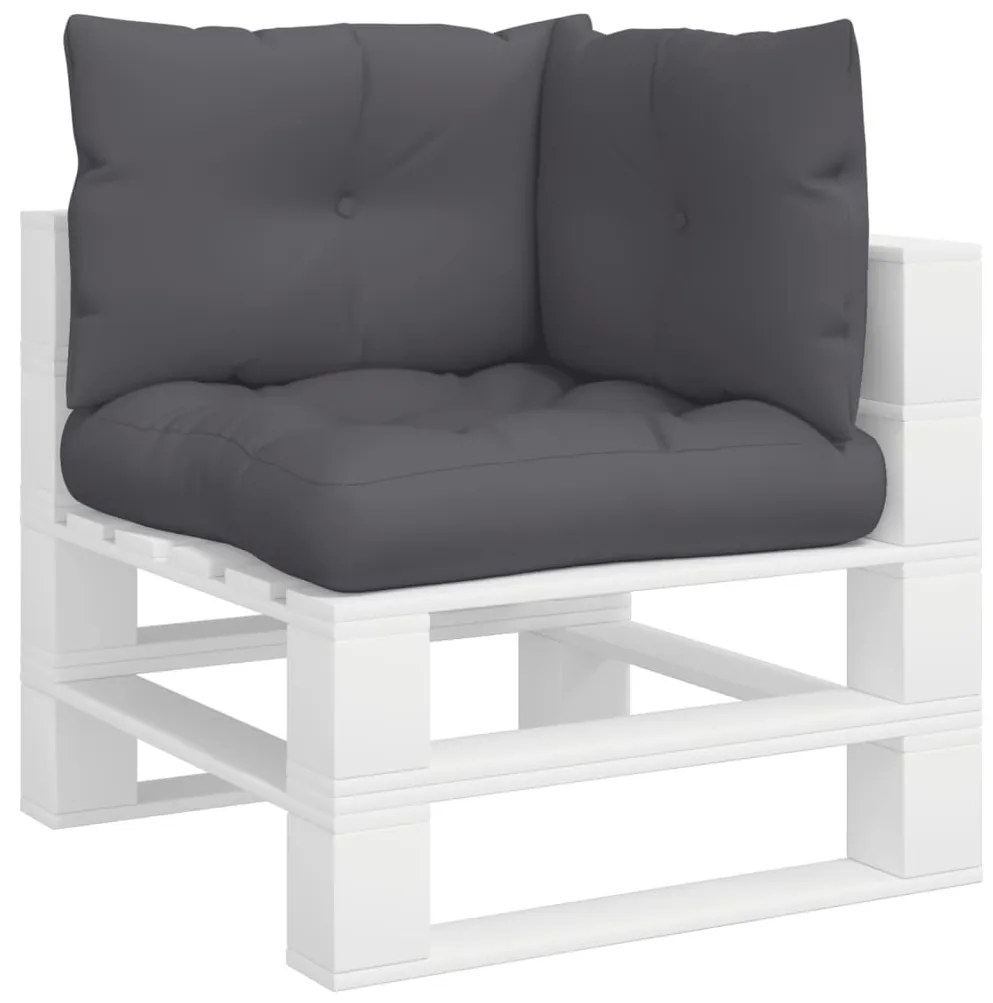 3 db antracitszürke szövet raklappárna