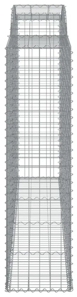 7 db íves horganyzott vas gabion kosár 300x50x180/200 cm