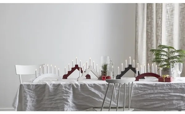 Eglo 410446 - Karácsonyi gyertyatartó BEA 7xE10/3W/230V piros