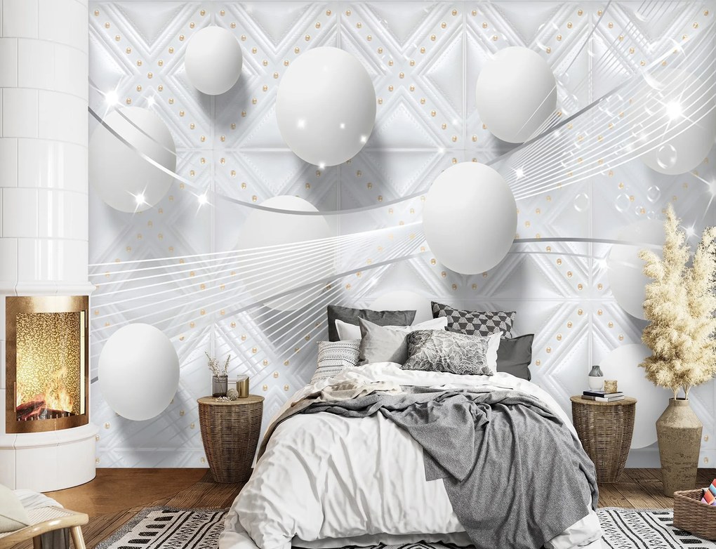 Gario Fotótapéta Gömbök a textúrán Anyag: Vlies, Méret: 300 x 210 cm