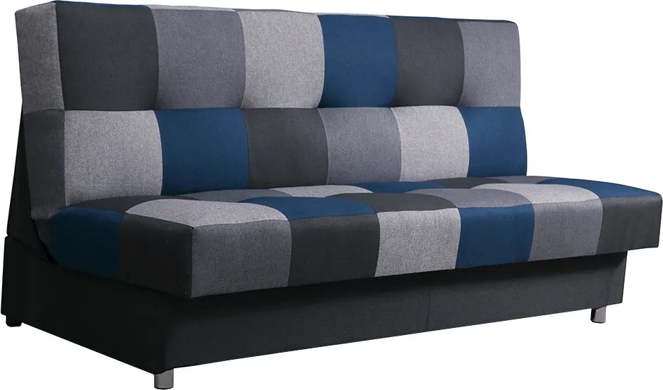 Kanapé, kék színű anyag/szürke, ALABAMA