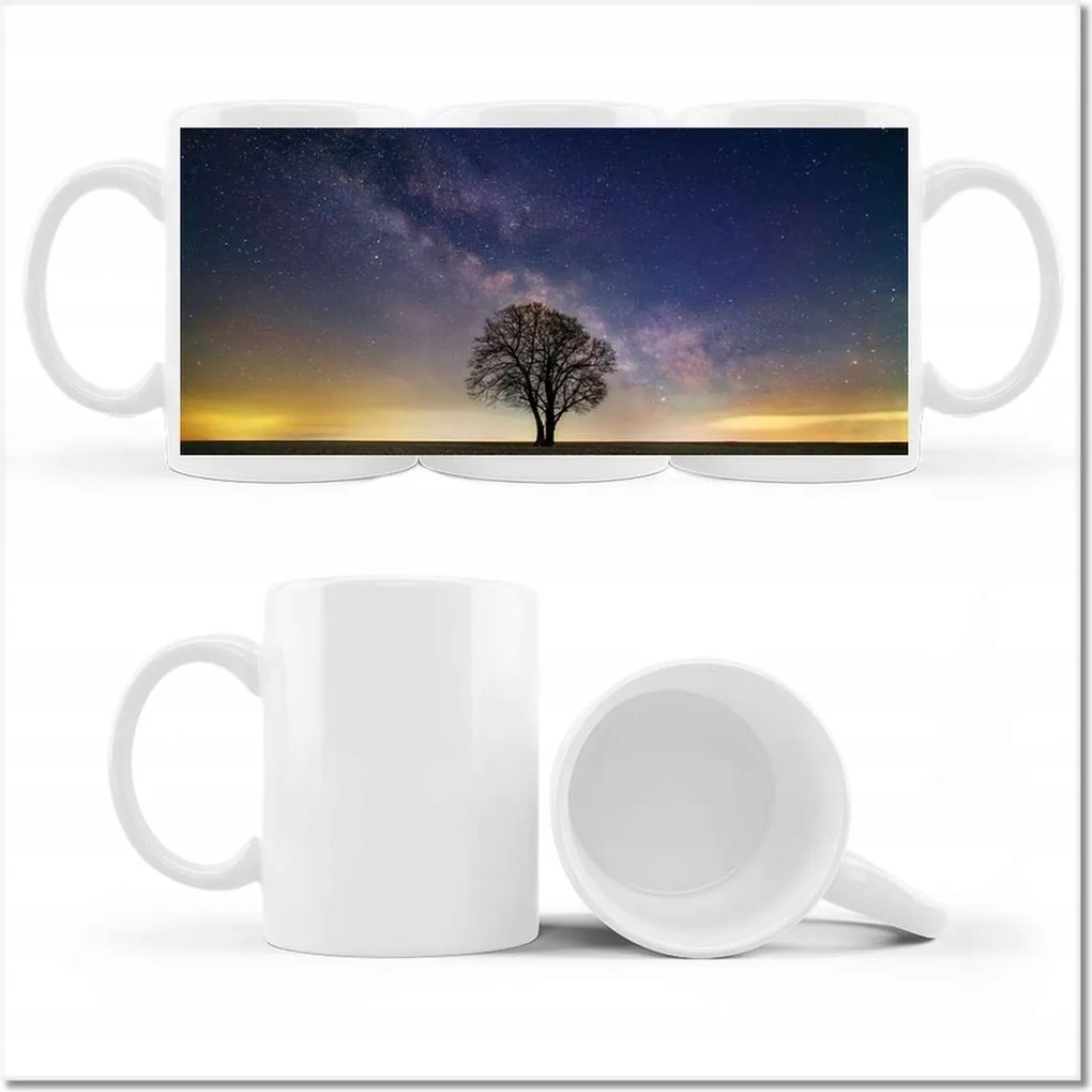 Fotó bögre Magányos fa és csillagok