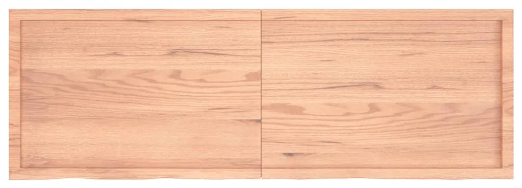világosbarna kezelt tömör tölgyfa fali polc 180 x 60 x (2-6) cm