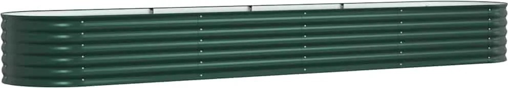 vidaXL Emelt Ágy Zöld 400 x 80 x 44 cm Acél