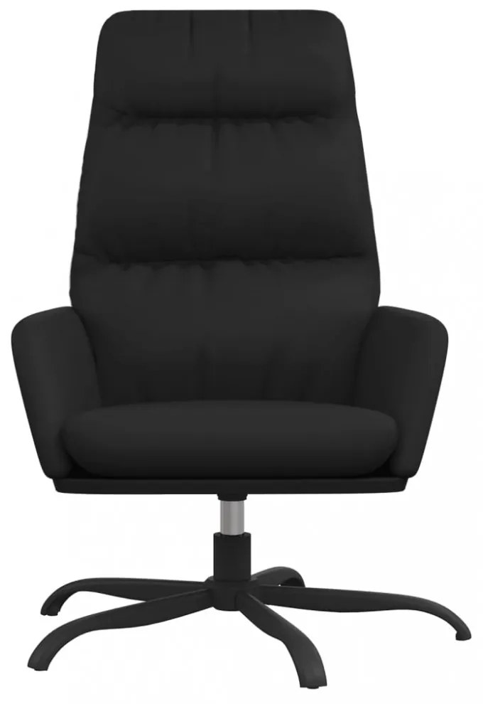 fekete műbőr pihenőfotel