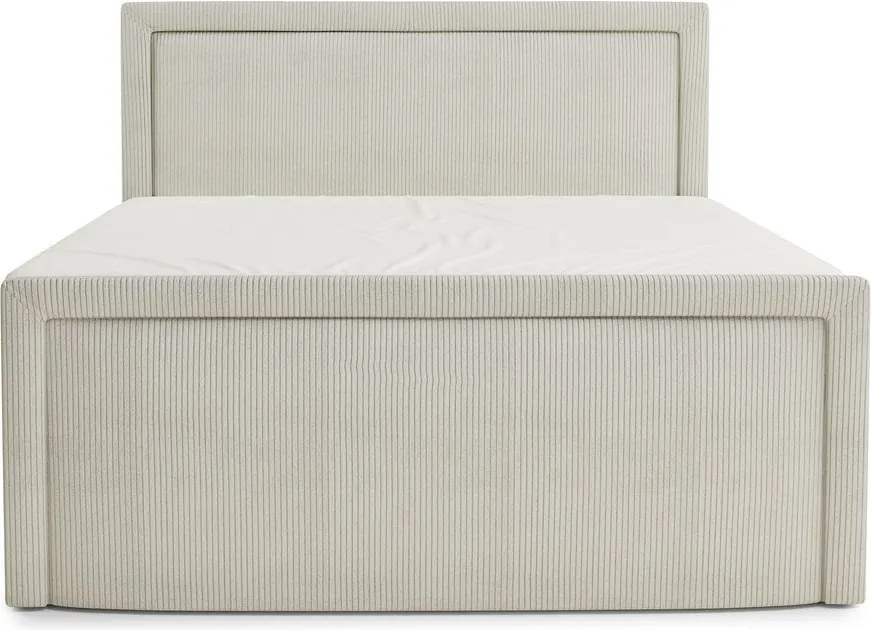 Krémszínű ágyneműtartós boxspring ágy 200x200 cm Fresco – Maison de Rêve