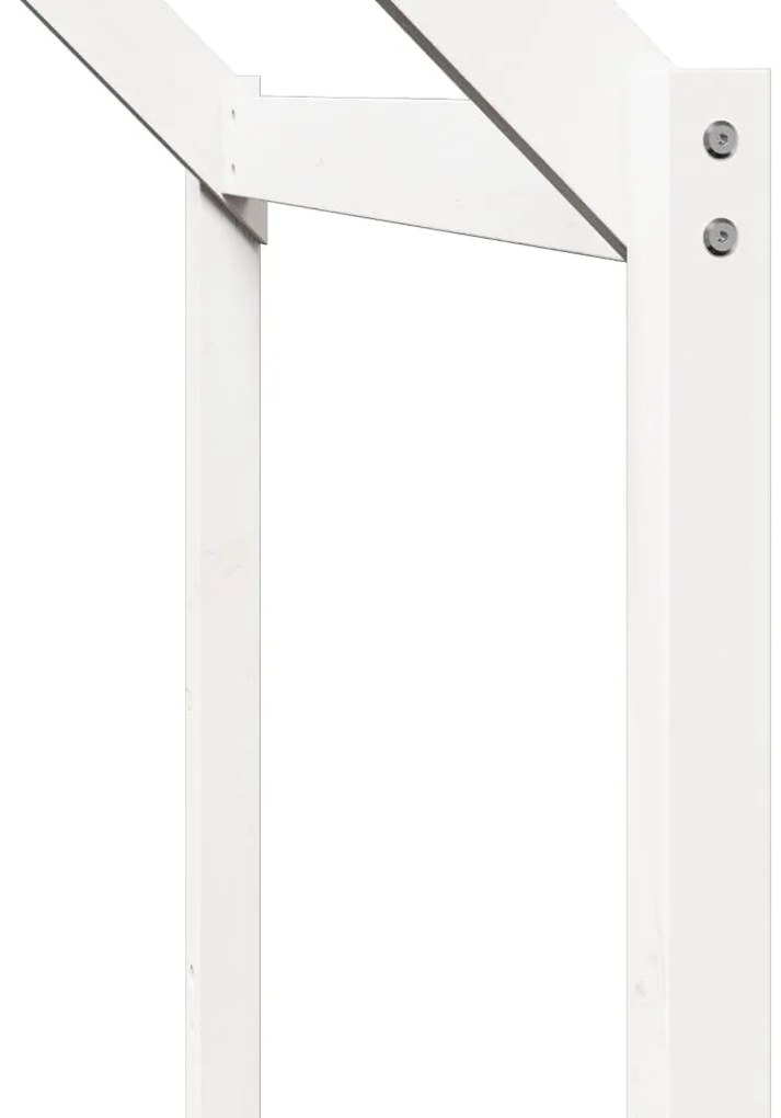 fehér tömör fenyőfa gyerekágytető 213 x 85,5 x 144,5 cm
