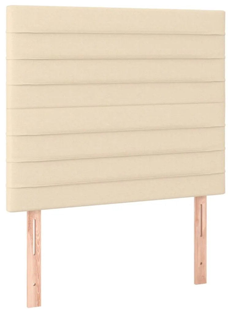 krémszínű szövet LED-es fejtámla 80x5x118/128 cm