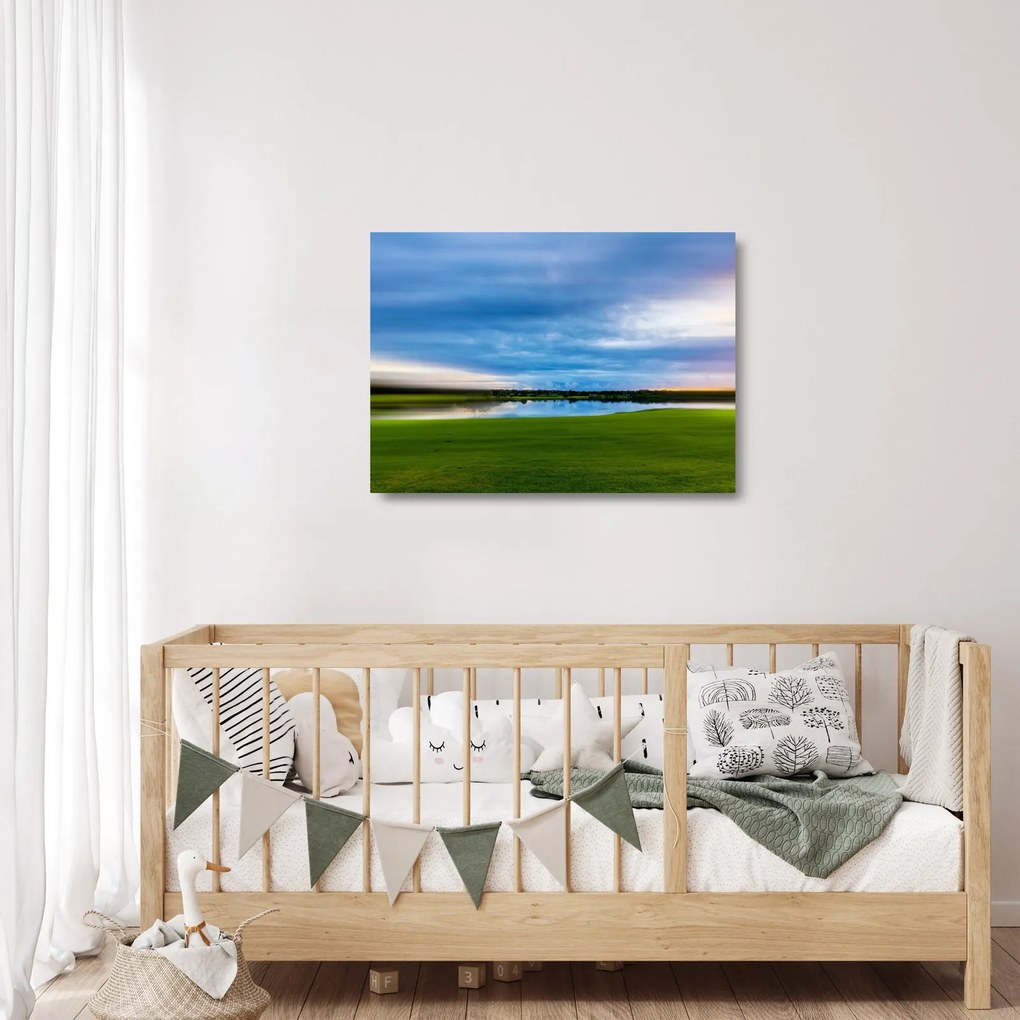 Rét kép (üvegen) (70x50 cm)