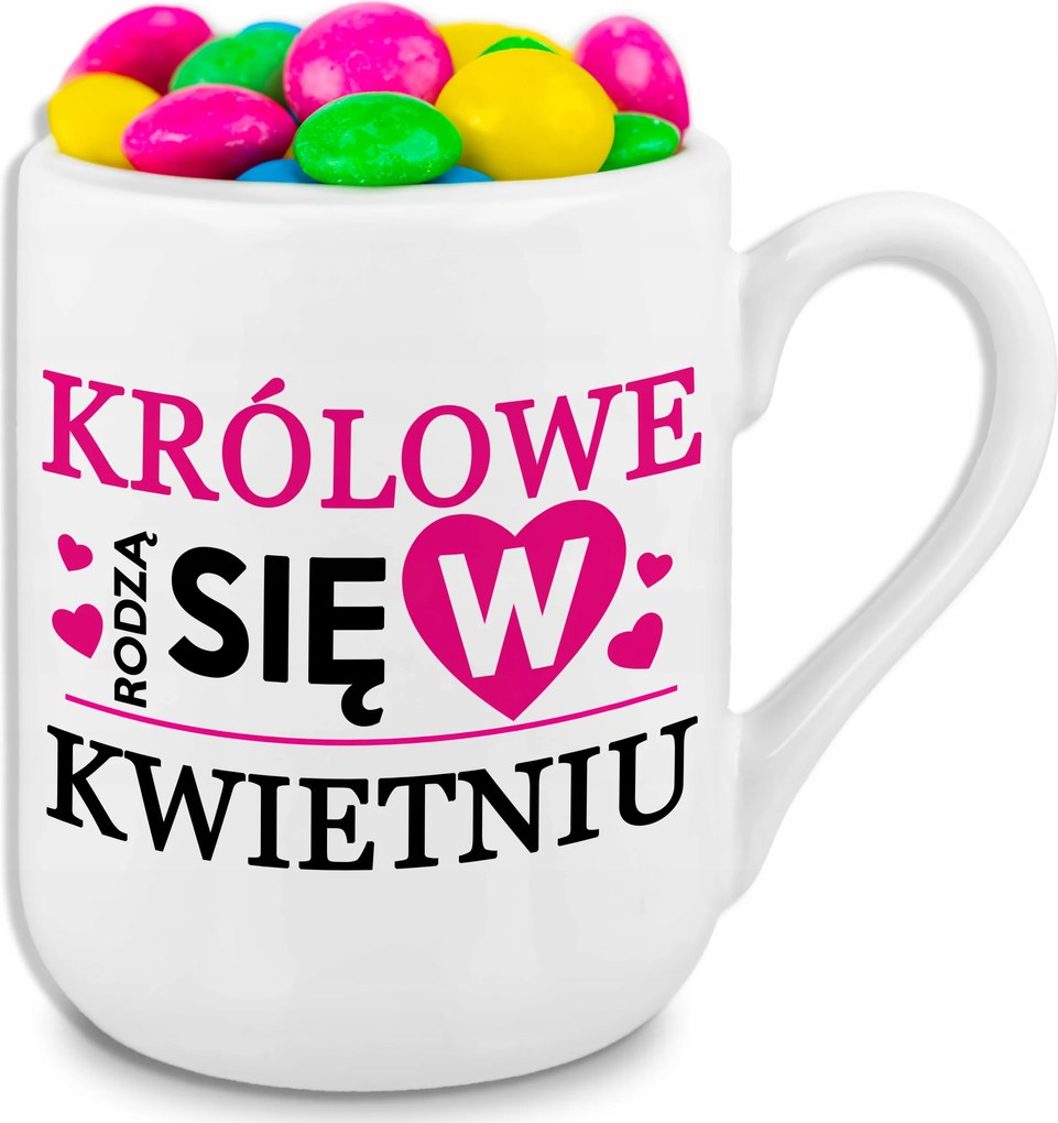 Fehér Kávés Bögre Királynők Születnek Áprilisban Ajándék Lányoknak