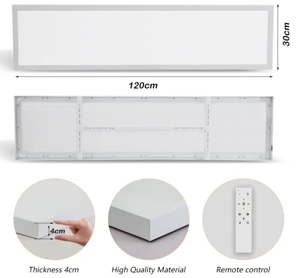 Brilagi-LED Fényerőszabályozható fürdőszobai lámpatest FRAME SMART LED/50W/230V IP44 fehér + távirányító