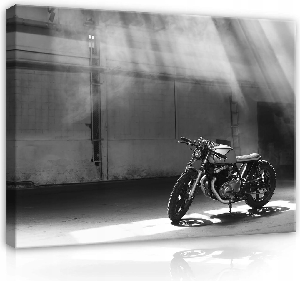 Kép 100x75 Motorkerékpár Café Racer ipari fény árnyék minimalizmus stílus