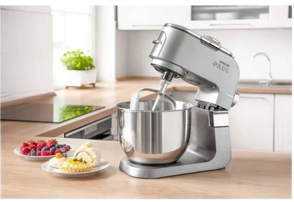 Sencor konyhai robotgép 1700W, rozsdamentes tál, matt króm kivitel