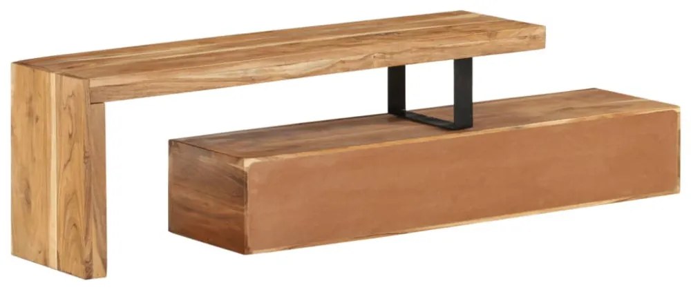 tömör akácfa TV-állvány (118-200) x 30 x 40 cm