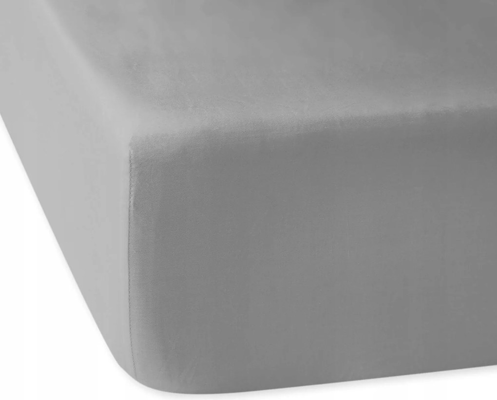 Pamut-szatén gumis lepedő 140x200 Darymex hamuszürke