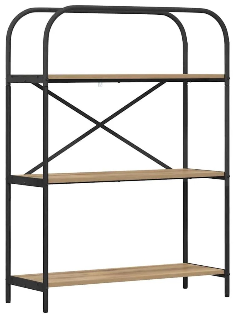 Könyvespolc kézműves tölgy 80 x 30 x 109 cm Faanyag