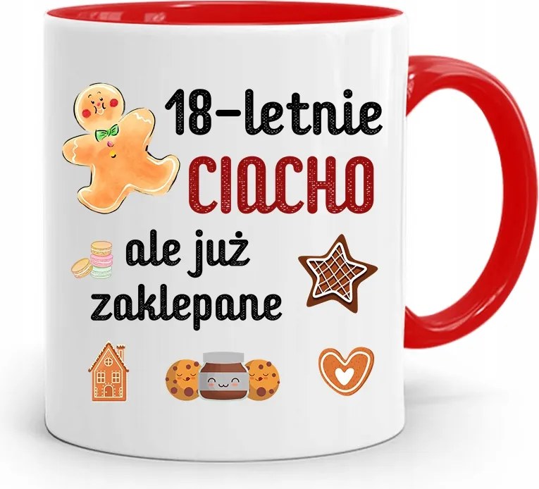 Születésnapra 18 18. 18. Bögre Piros Ajándék fényképes nyomtatással