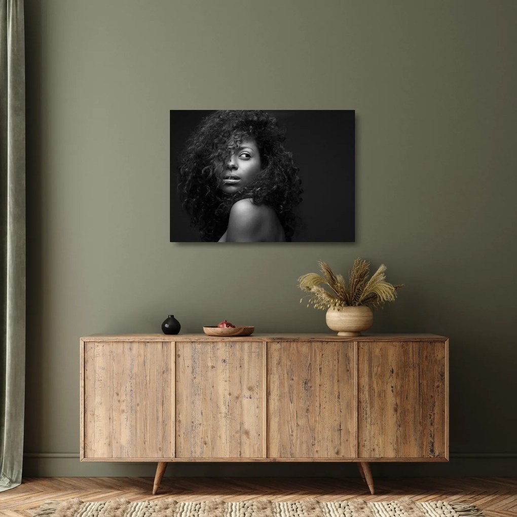 Kép - Női portré (üvegen) (70x50 cm)