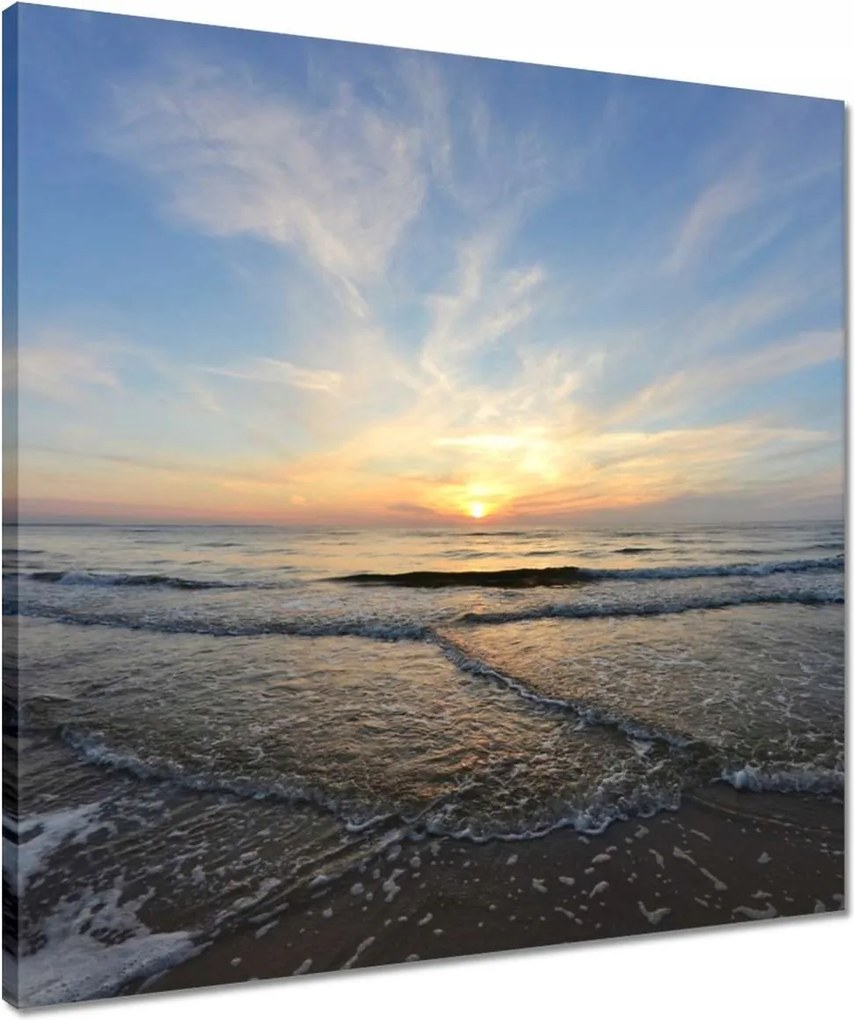 Vászonkép 50x50 Naplemente a tengerparton