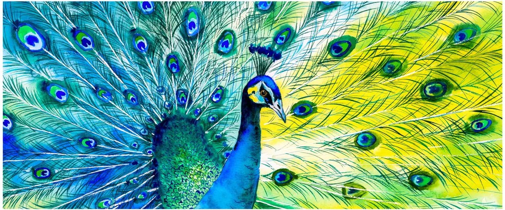 Páva képe (120x50 cm)