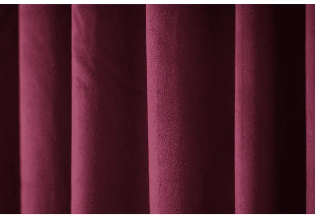 Sötétítő függöny VELVET 140x250 cm, bordó Felfüggesztés: Fém gyűrűk