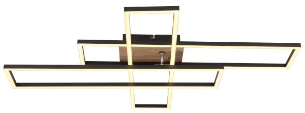 Globo 67208-40 - LED Mennyezeti lámpa DAKARI LED/40W/230V 3000K 60x80 cm fekete