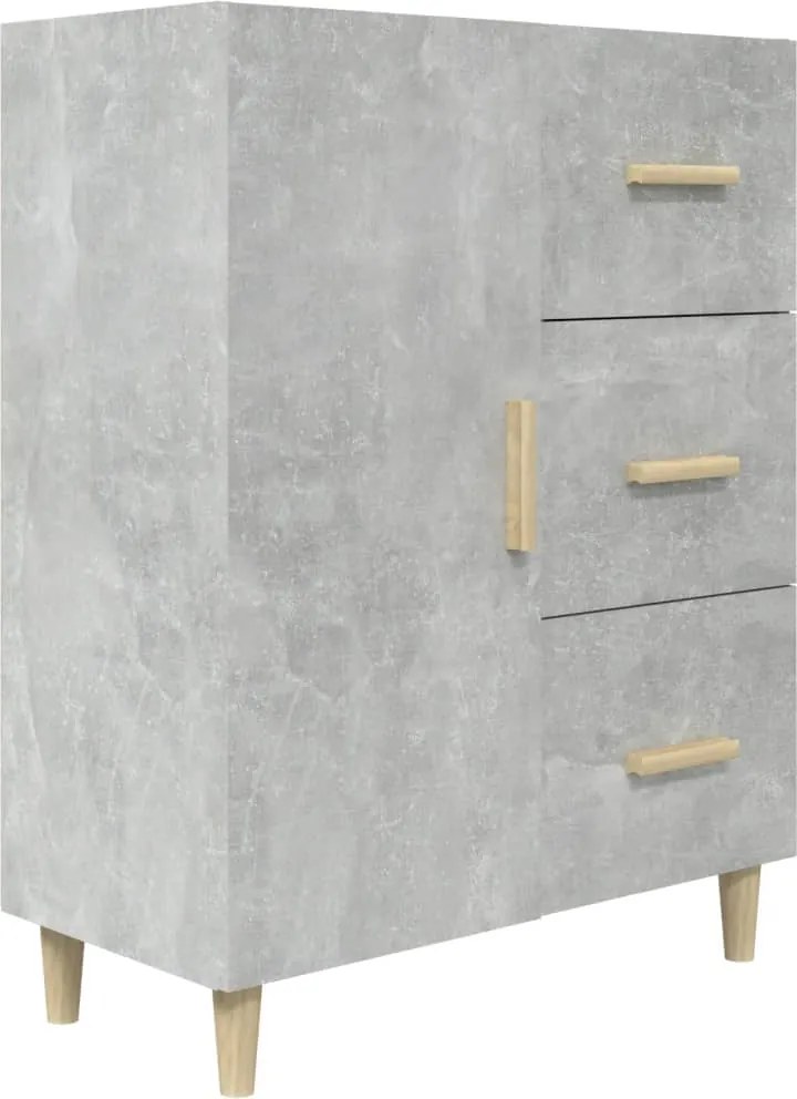 vidaXL betonszürke szerelt fa tálalószekrény 69,5 x 34 x 90 cm